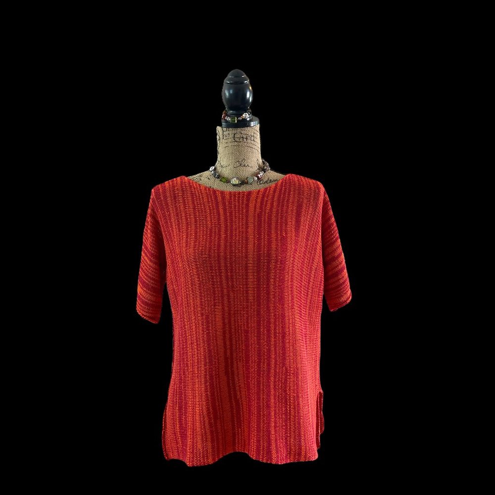 Sweater Artisan Made Burnished Sunset Organic Cotton Linen